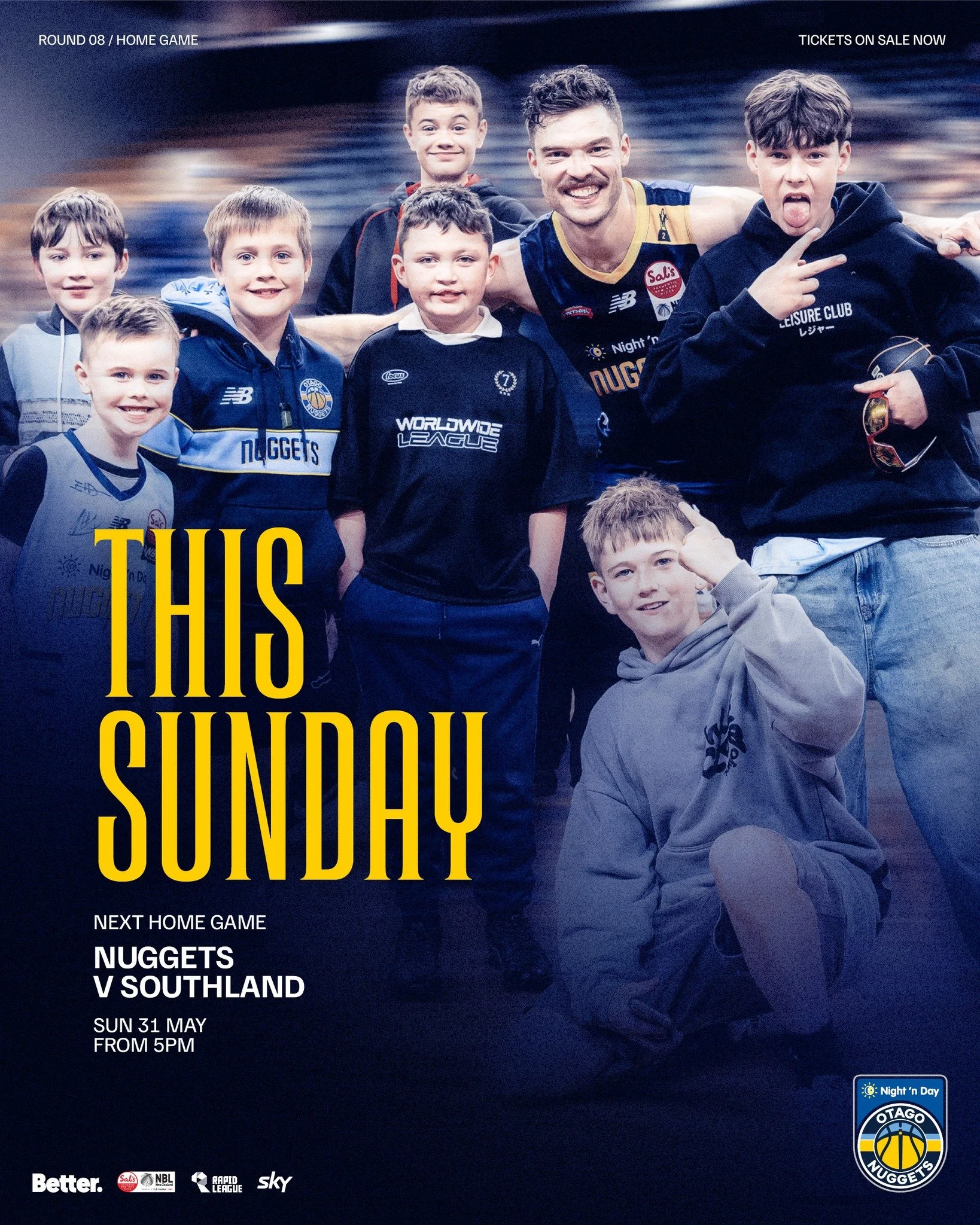 Will you be at the next home game? 👀

🗓️ Sun 31 May
⏰ RL 5.00pm / NBL 6.00pm
📍 Edgar Centre

Tickets available: https://www.iticket.co.nz/events/2026/apr/otago-nuggets

@nznbl @skysportnz @bettercreativenz