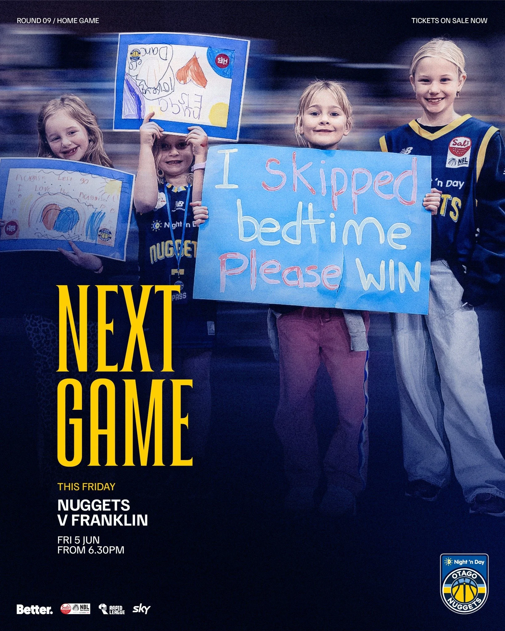 Will you be at the next home game? 👀

🗓️ Fri 5 June
⏰ RL 6.30pm / NBL 7.30pm
📍 Edgar Centre

Tickets available at iticket.co.nz

@nznbl @skysportnz @bettercreativenz
