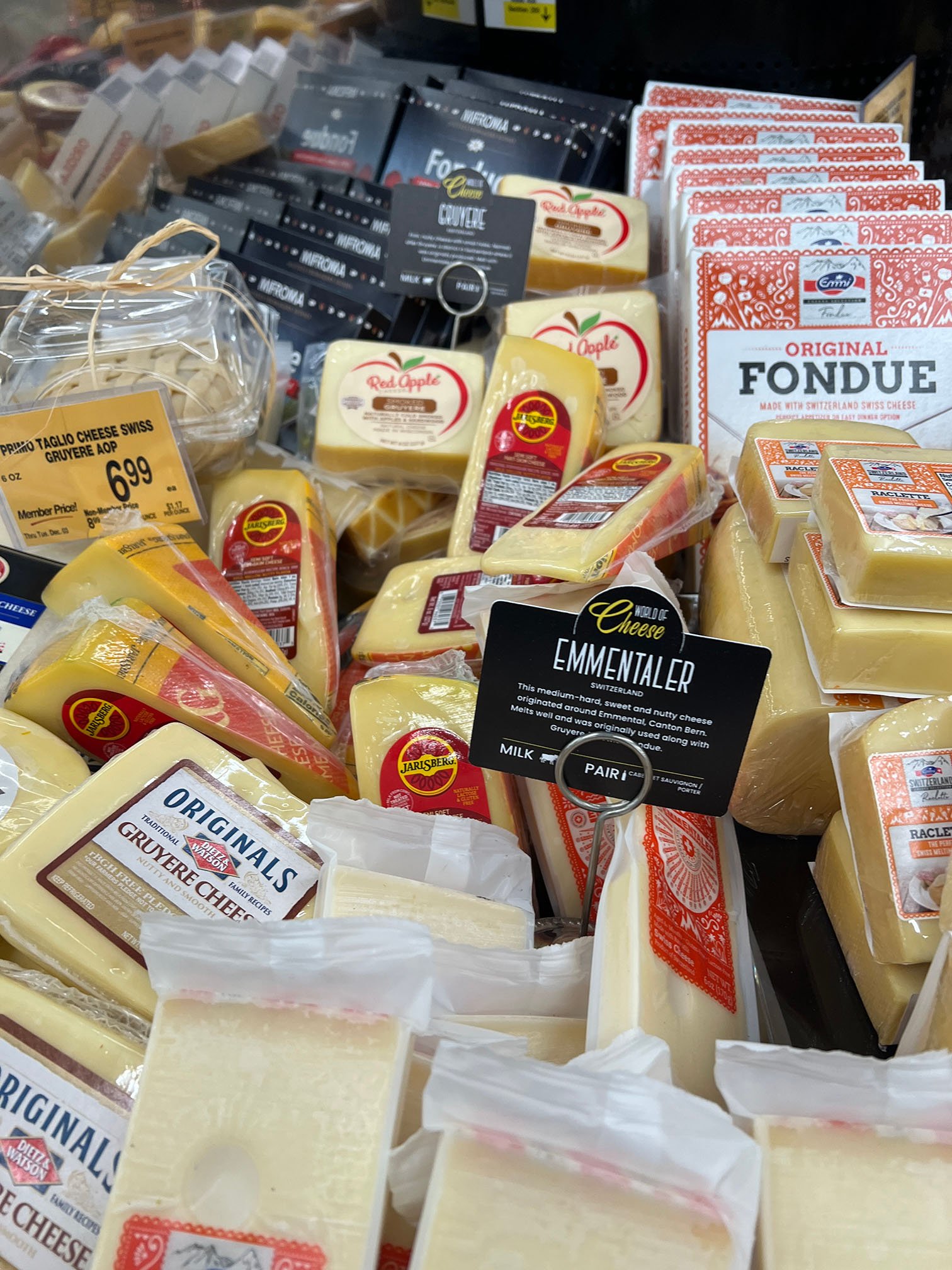 World of Cheese Display Romance cards custom diecut