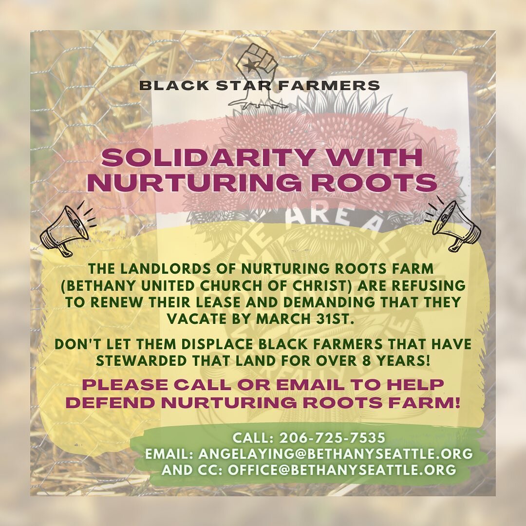 This is a CALL TO ACTION 📣‼️
 
For nearly a decade, @nurturingrootsfarm has built life-long community through their farm &amp; garden at the @blackpowerepicenter 

And now, they are being displaced from their home. 

By the end of day today 3/31 the