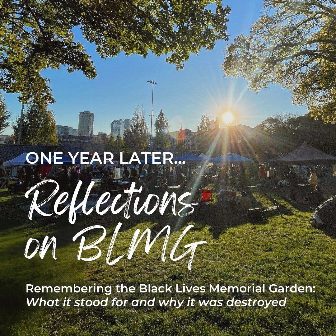 Today marks one year since the city destroyed the Black Lives Memorial Garden. Here is the first of several posts sharing about our collective's reflections on the garden that gave birth to so much life. Stay tuned for lessons that we learned from th