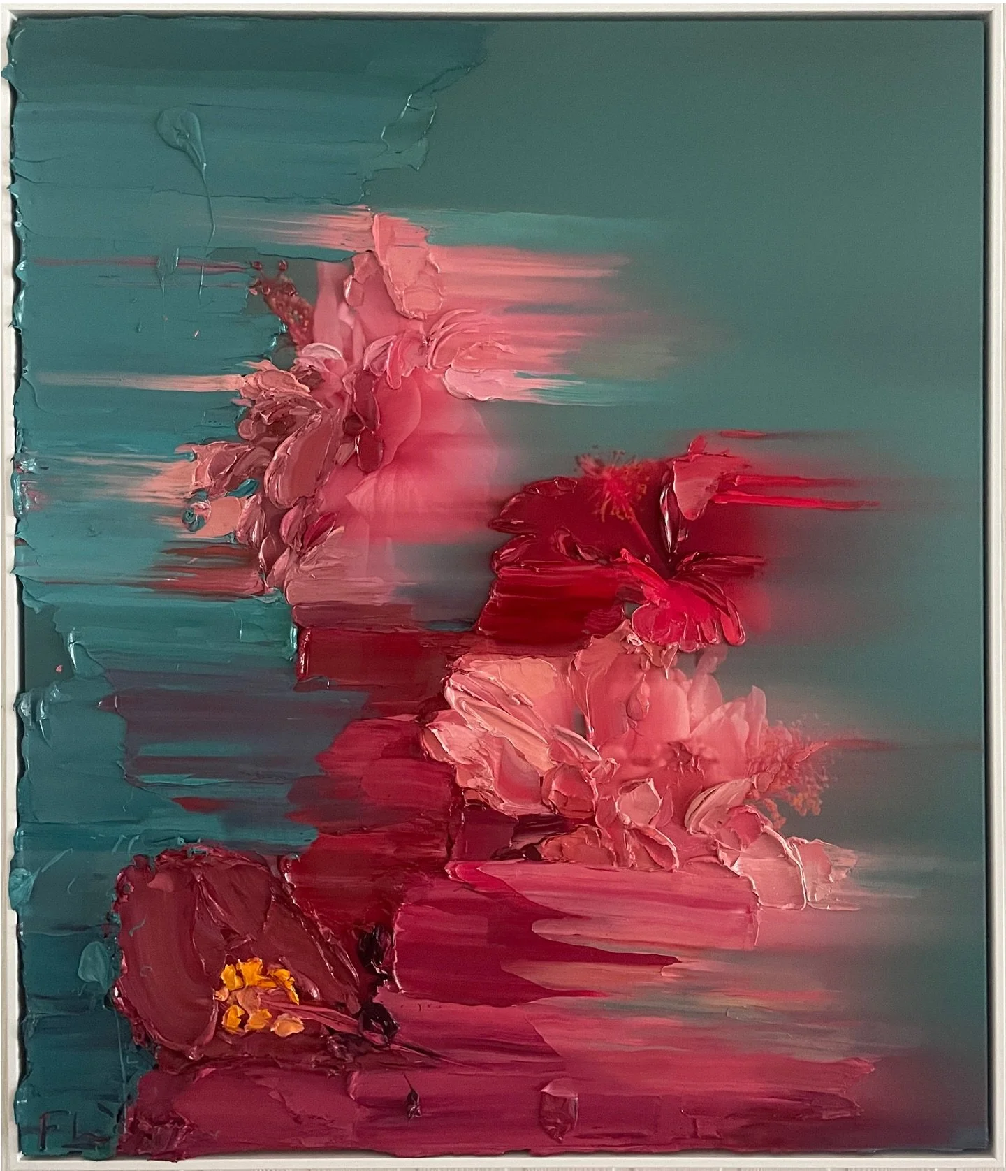 Crescendo &mdash; Sold

A rising moment, where everything converges and lifts.Sweeping gestures and high-contrast tones move in rhythm, each floral note unfolding like a harmony building toward its peak.

This piece lives in that instant of arrival, 