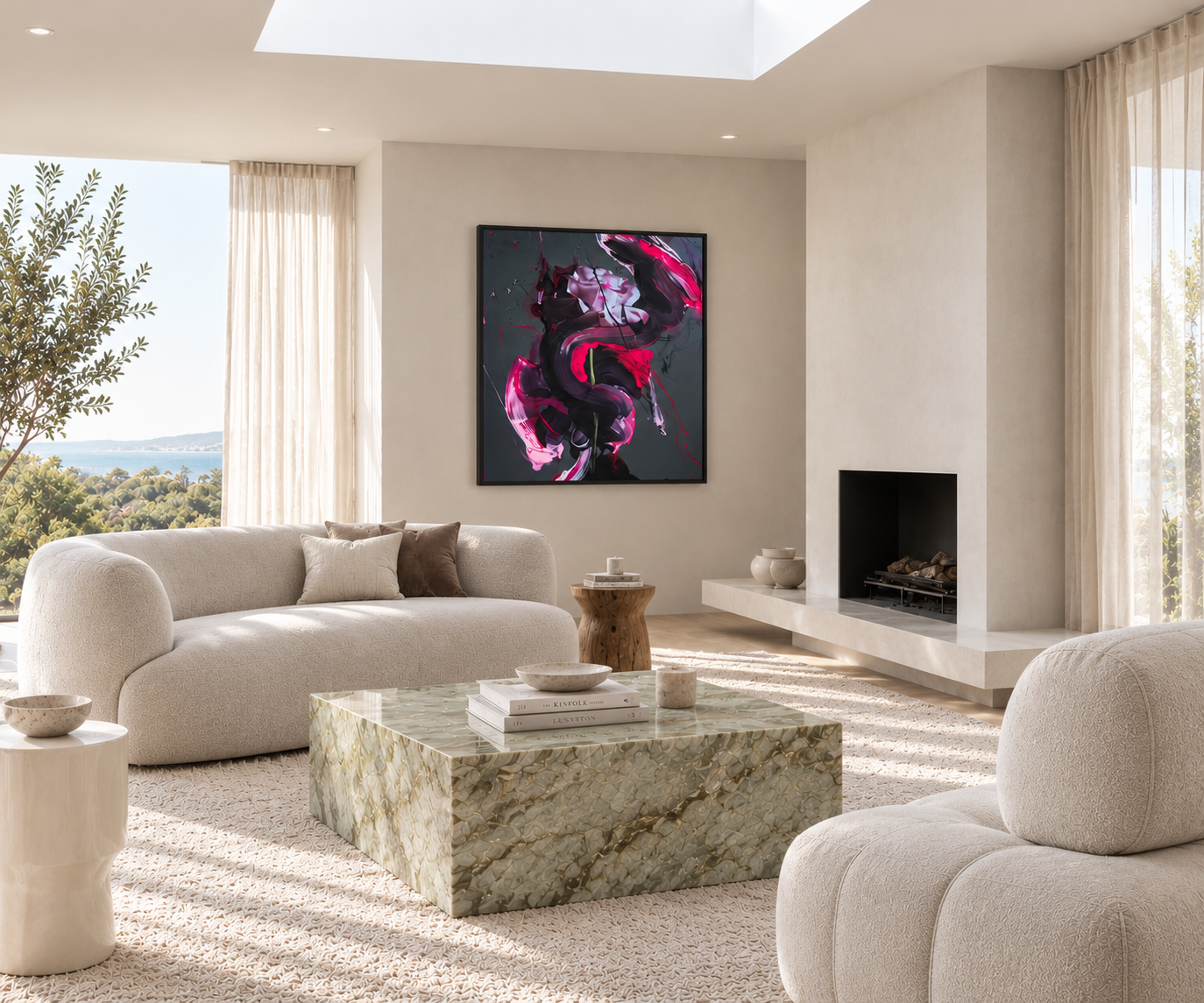 Serene Coastal Living Room with Vibrant Abstract Art (1).png