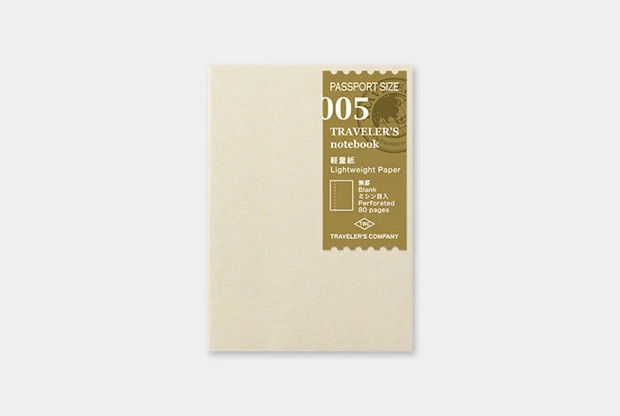 Traveler's Company Japan - Passport Notebook Refill (005) Lightweight Paper