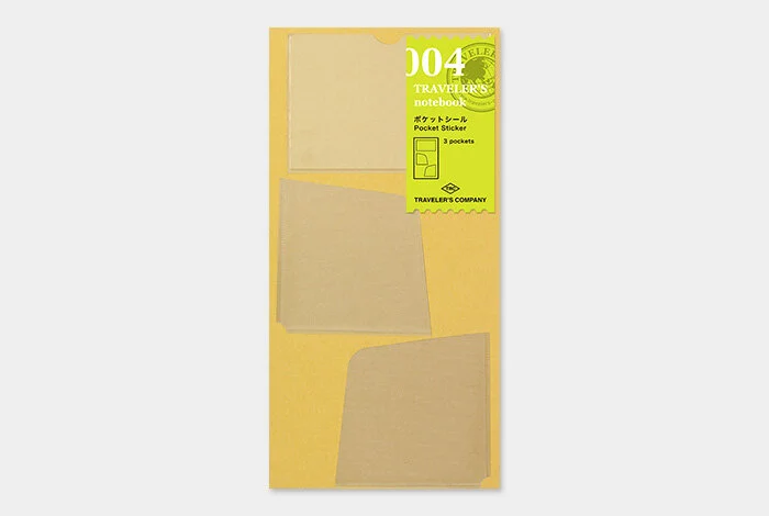 Traveler's Company Japan - Regular Notebook Refill (004) Pocket Stickers