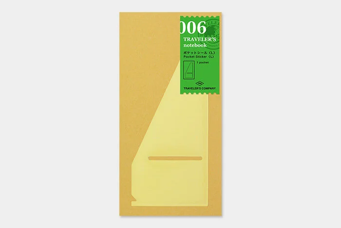 Traveler's Company Japan - Regular Notebook Refill (006) Large Pocket Sticker
