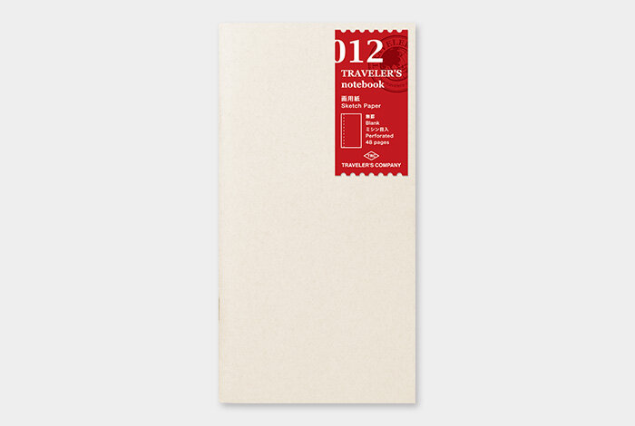 Traveler's Company Japan - Regular Notebook Refill (012) Sketch Paper