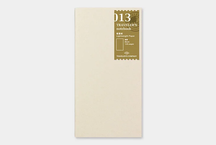 Traveler's Company Japan - Regular Notebook Refill (013) Lightweight Paper
