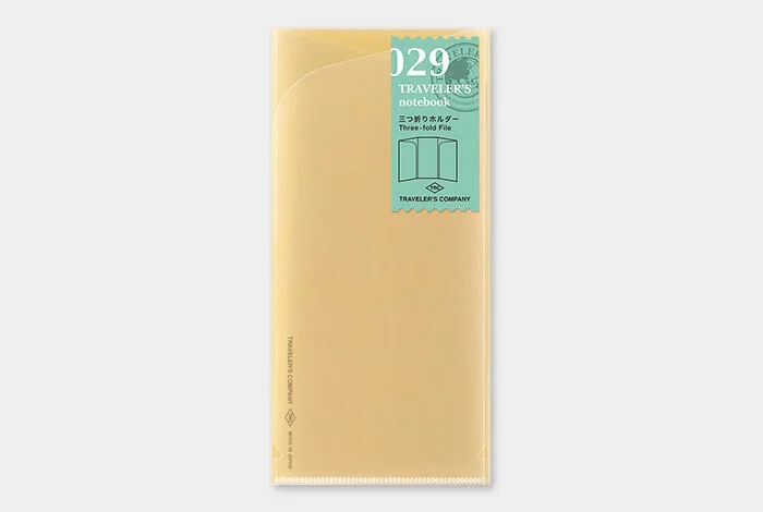 Traveler's Company Japan - Regular Notebook Refill (029) Three-fold File