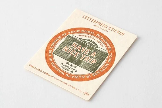 Traveler's Company Travel Tools Letterpress Sticker Red - 2.jpg