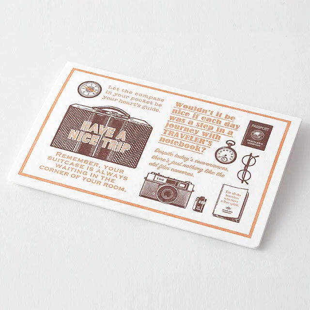 Traveler's Company Travel Tools Letterpress Card Brown - 6.jpg