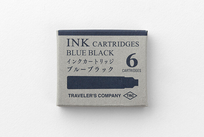 Traveler's Company Japan - Brass Fountain Pen Ink Cartridge Blue-Black