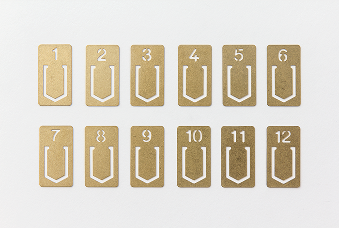 Traveler's Company Japan - Brass Number Clips