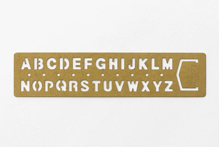 Traveler's Company Japan - Brass Template Bookmark Alphabets