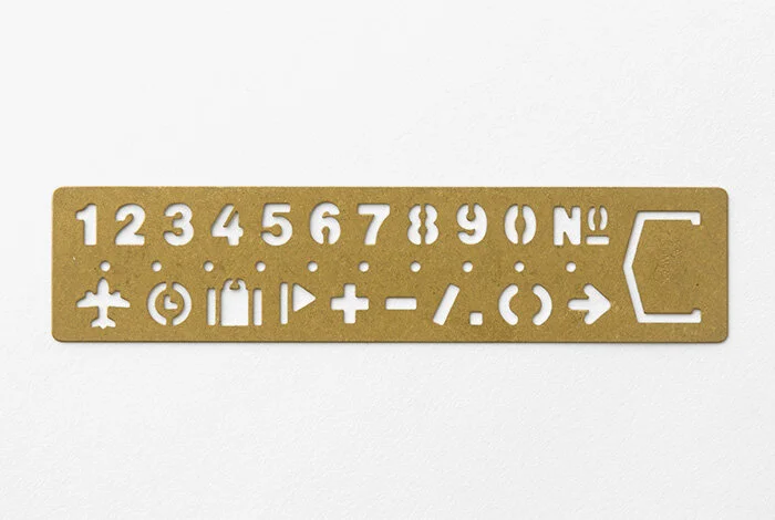 Traveler's Company Japan - Brass Template Bookmark Numbers