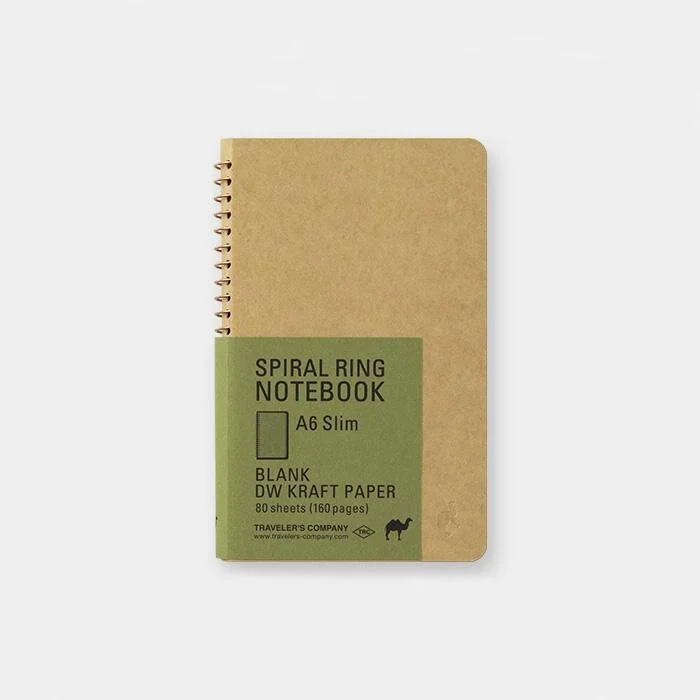Traveler's Company Japan - Spiral Ring Notebook Kraft Paper A6 Slim
