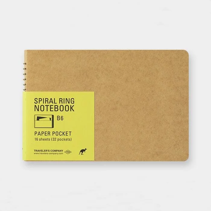 Traveler's Company Japan - Spiral Ring Notebook Paper Pocket B6