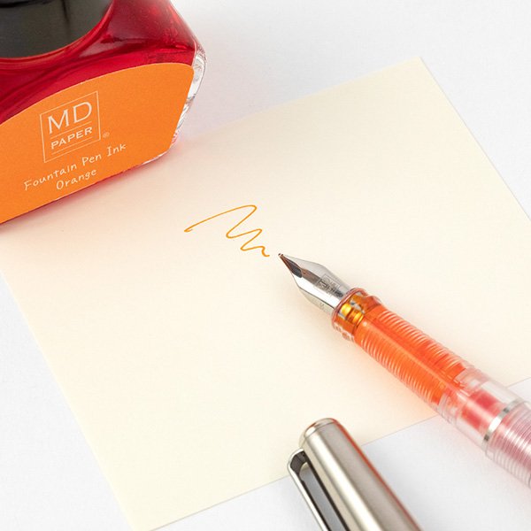 Midori 70th Anniversary Fountain Pen with Bottle Ink Orange — Journals