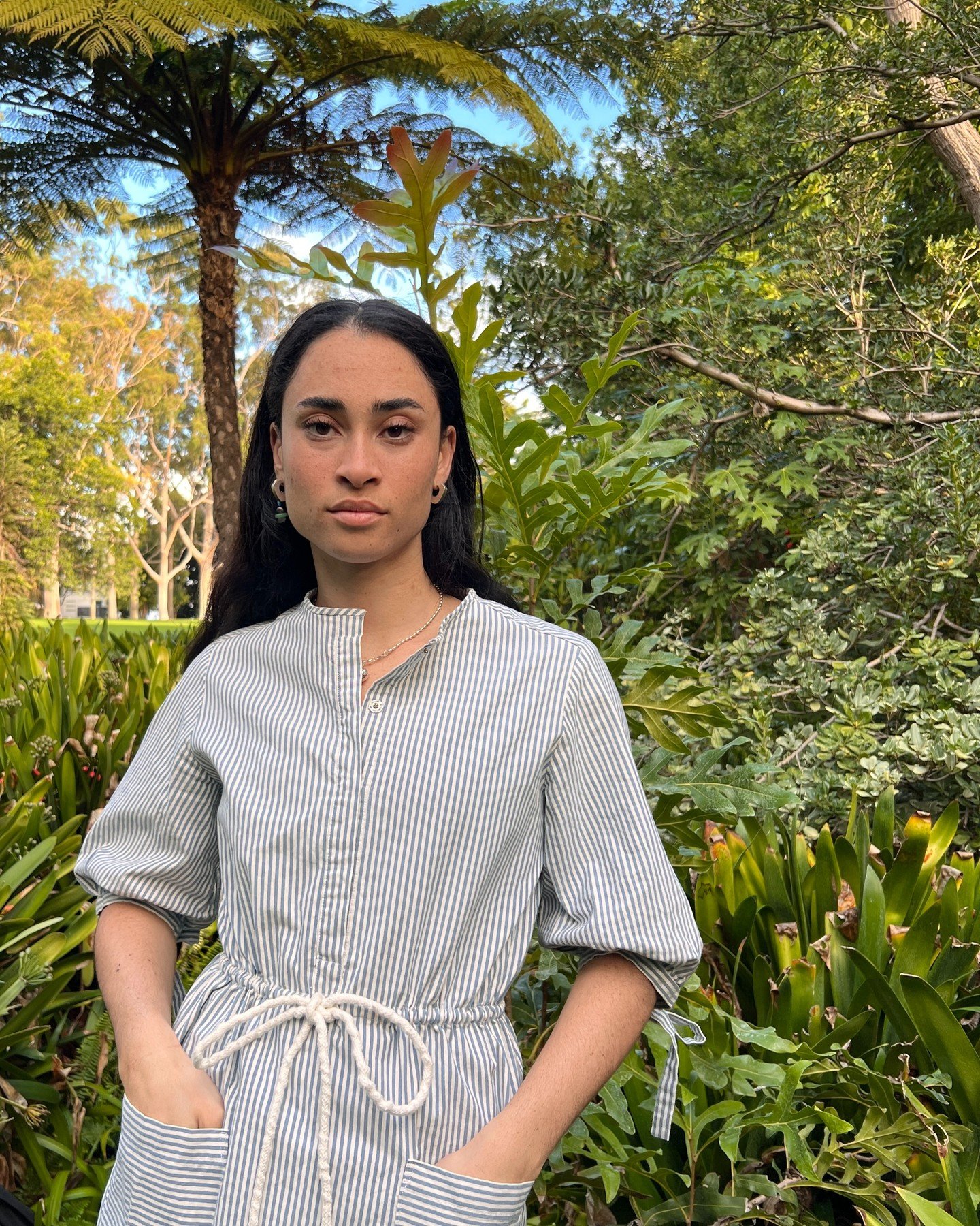 This is the first Kesta Dress I made for myself. It's a little shorter than the final pattern and was my favourite summer work dress when I lived in London. 
I found this cotton stripe at Cloth House in Soho (now in Camden).
PDF Pattern available on 