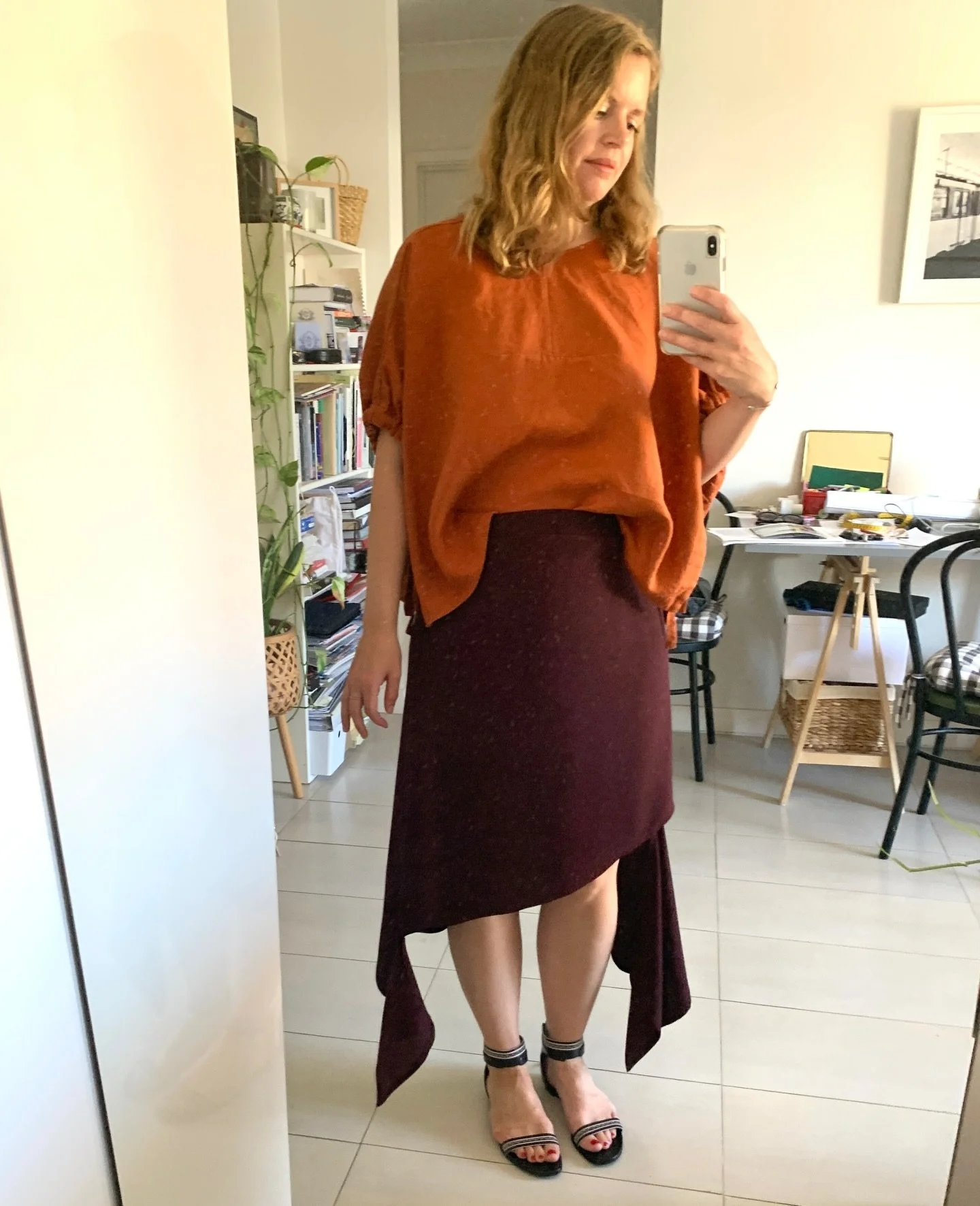 The Joanie Skirt ✨
PDF Sewing Pattern. 
Perfect in drapey crepe from @drapersfabrics 
Swipe ➡️ for the video and see it move!
Worn with the Tamar Top. 
.
Available through my website 
www.paperclothcut.com
.
#pccjoanieskirt #paperclothcut #pdf #pdfpa