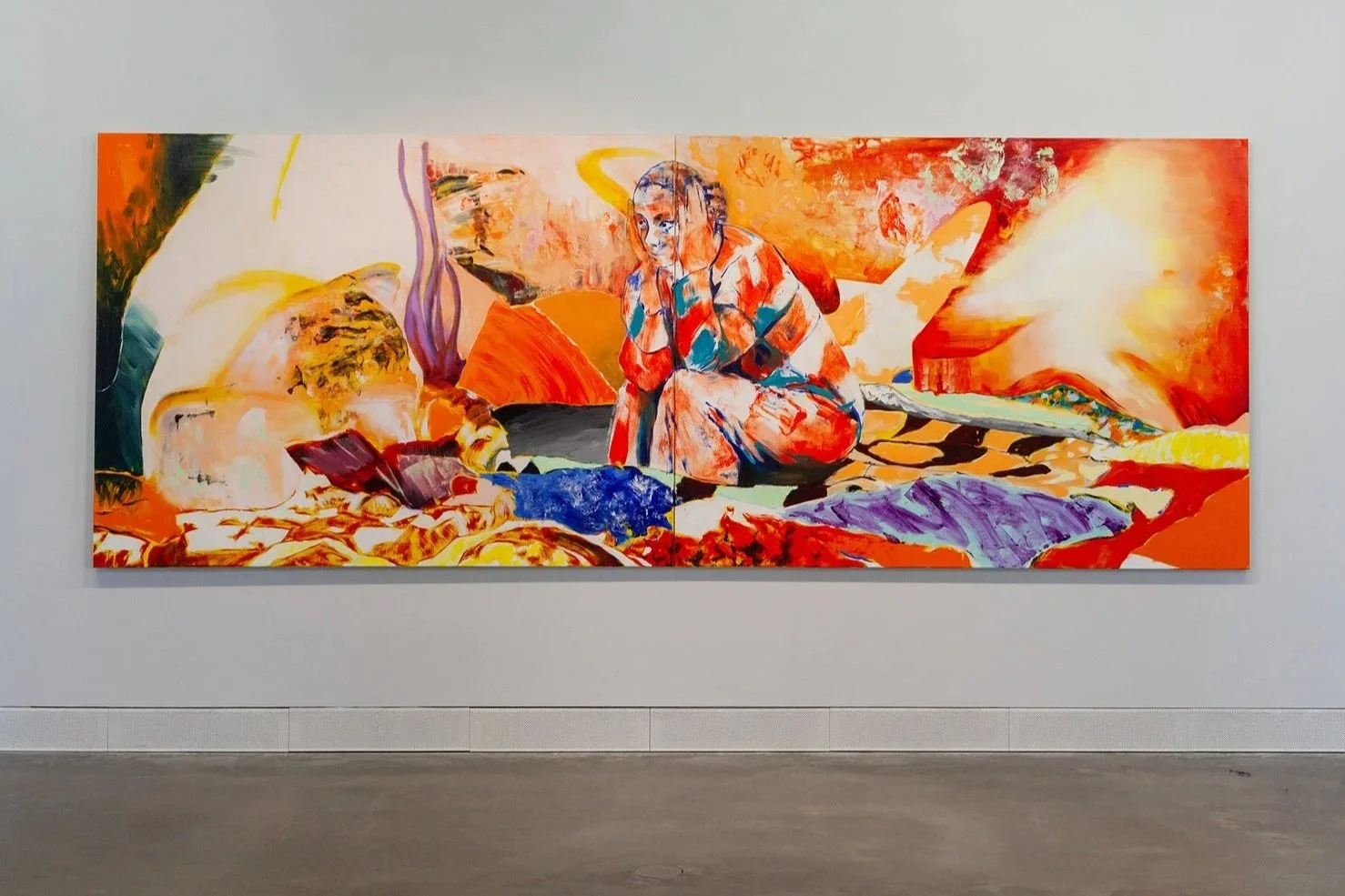 Emmanuel Bornstein
Shelter XIII, 2024, Öl auf Leinwand, 150 x 400 cm, Courtesy the artist
Foto: ©Waldemar Brzezinski
