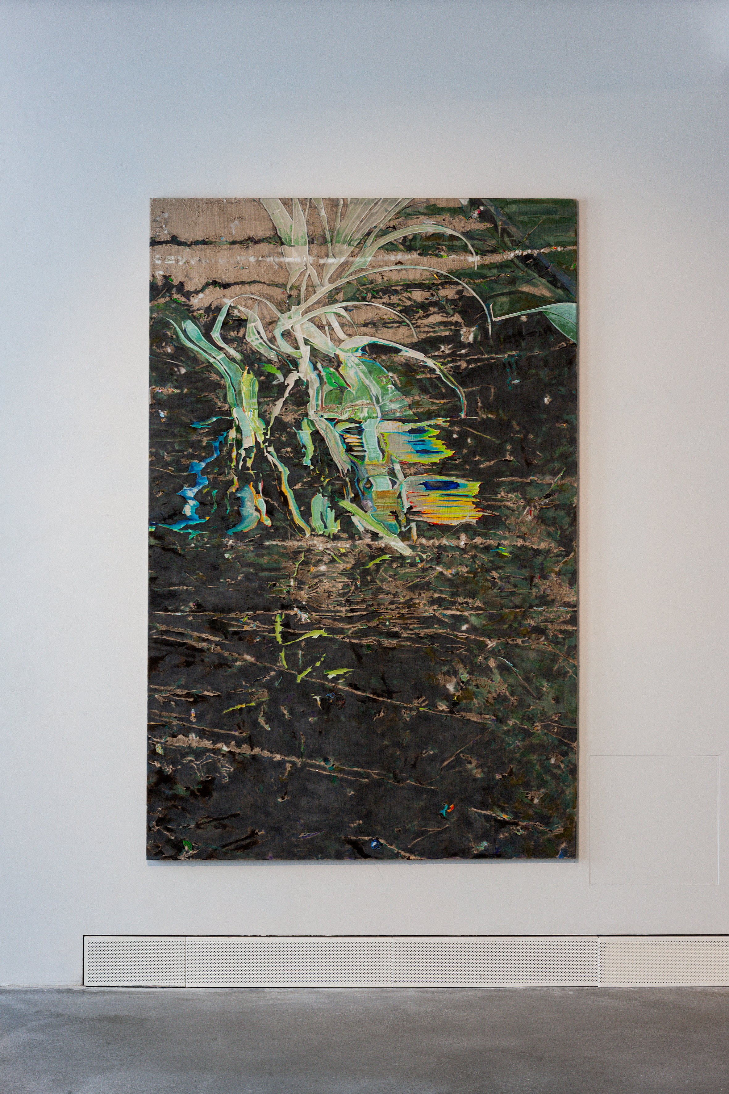 Paul Wesenberg
Kreploa II, 2022, Öl und Ölhäute auf Leinwand, 200 x 130 cm, Courtesy the artist und SlagRX Gallery, New York/Paris
