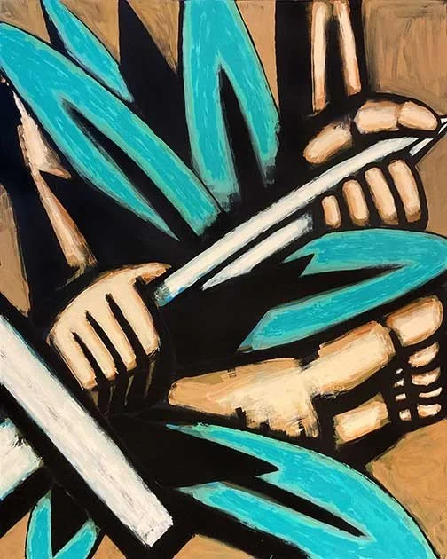 Hans-Hendrik Grimmling
1947 geboren in Zwenkau b. Leipzig, DDR, lebt und arbeitet in Berlin. 
1971-1974 Studium an der HGB Leipzig bei Wolfgang Mattheuer.
1974-1977 Meisterschüler bei Gerhard Kettner an der HfBK Dresden.
1986 Übersiedlung nach Berlin