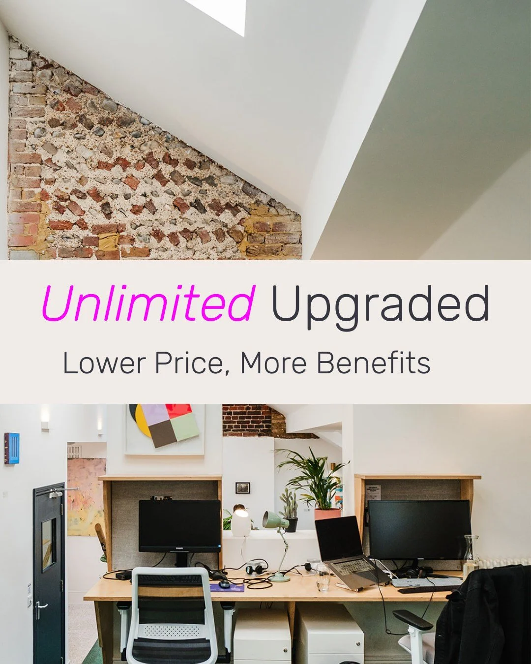 BIG NEWS 🎉 We have some very exciting changes launching this January!

If you have an Unlimited Membership or a WRAP Residency you will receive a FREE day pass every month! 🤗  Bring a buddy, work alongside your partner or meet with a colleague. 

W