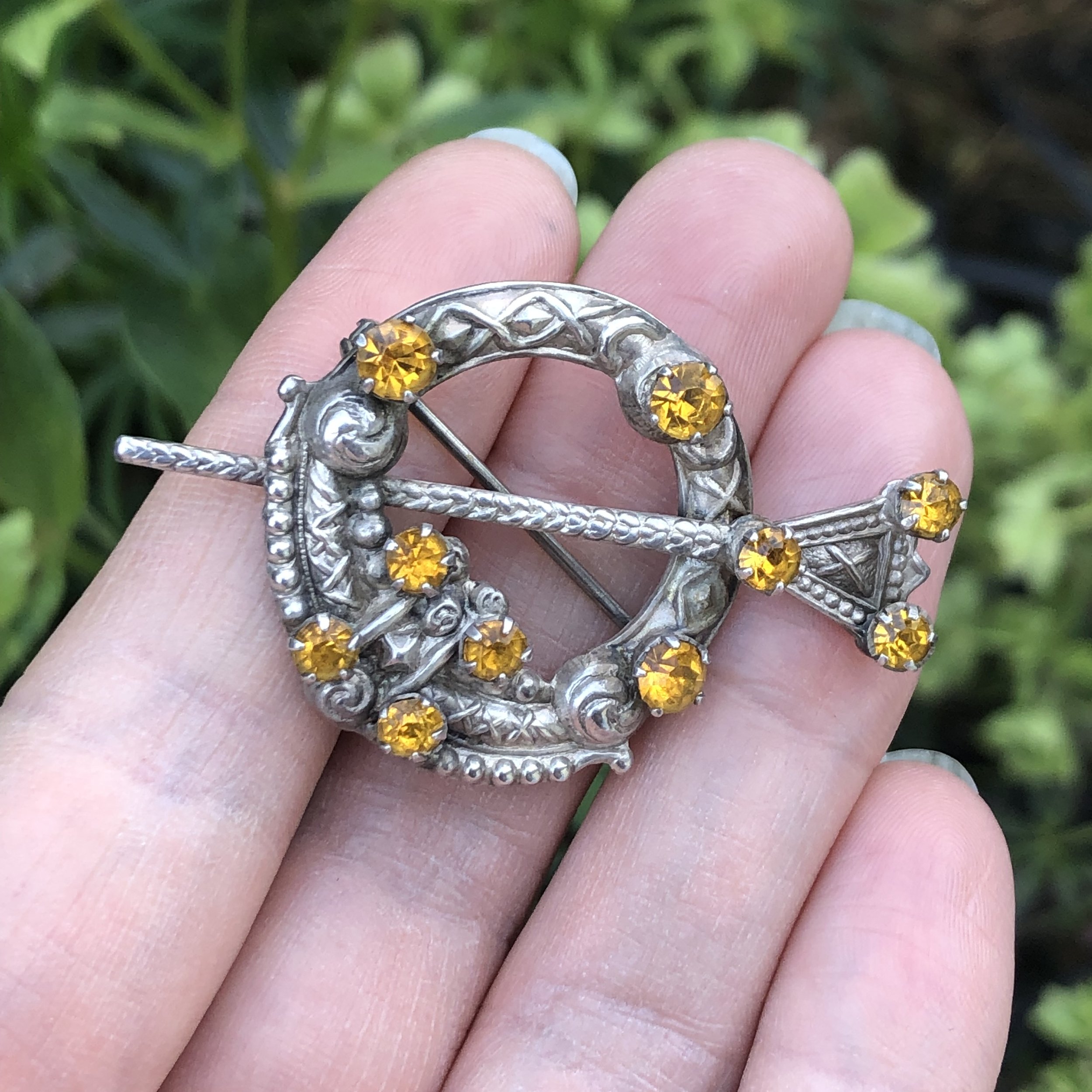 Vintage Sterling Silver and Baltic Amber Spider Earrings Vintage Sterling Silver and Baltic Amber Spider Earrings