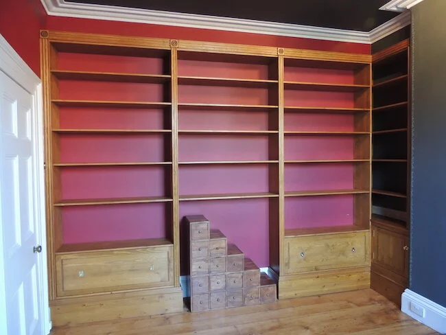 Pine Bookcase with Drawers.JPG