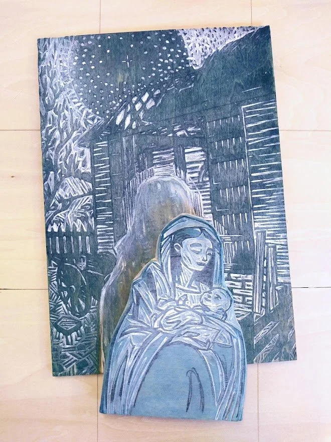 Newborn woodcut blocks