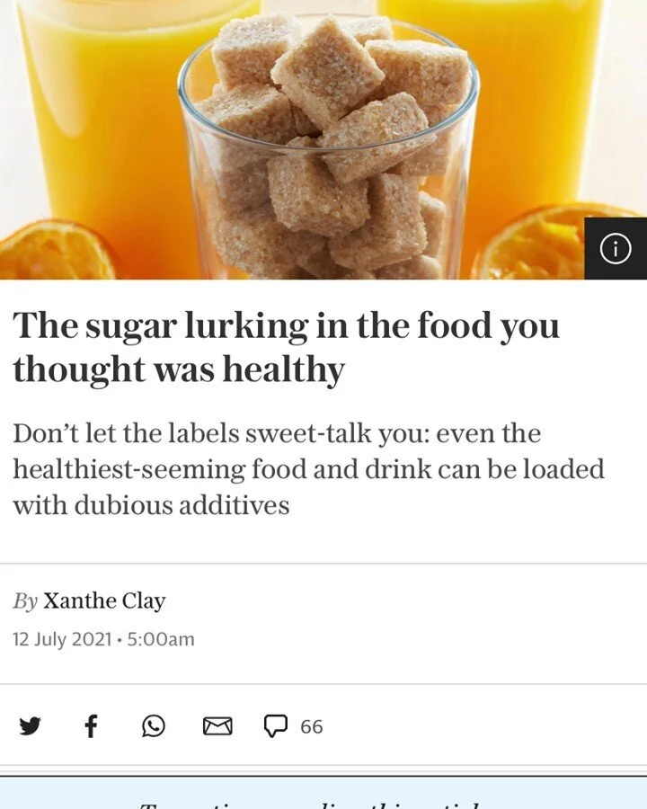 Lots of chat this morning on the radio and in the newspapers about cutting sugar to reduce obesity. ⠀
⠀
This is a great &amp; easy to understand article from @telegraph explaining the different names manufacturers use for sugar in ingredients lists, 