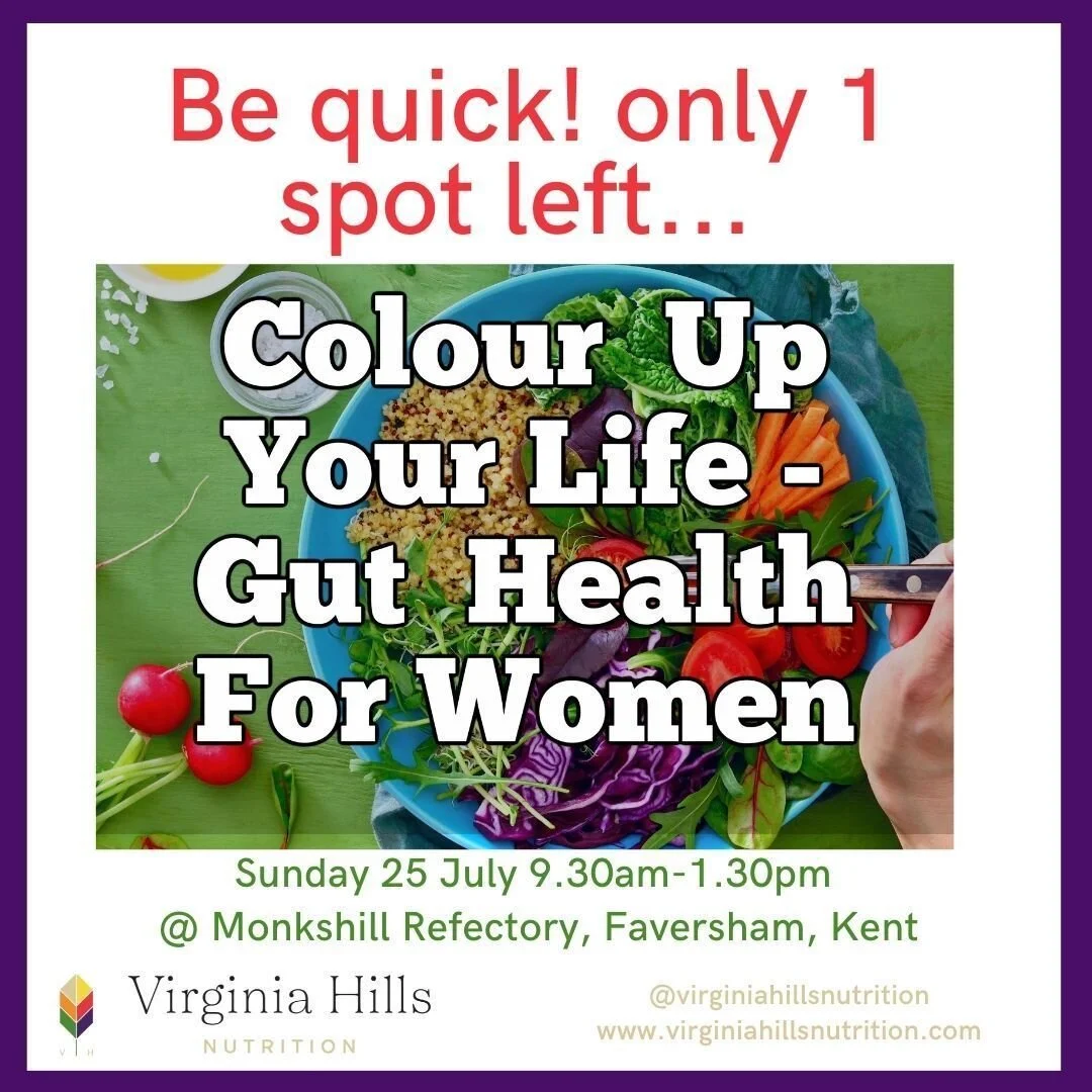 Only 1 spot left for grabs on our Workshop this weekend: Colour Up Your Life; Gut Health for Women @monkshillrefectory with Katy Newton from Award Winning @mightyfinethings.  We'd love to fill that last spot so have kept the price at &pound;60 just f