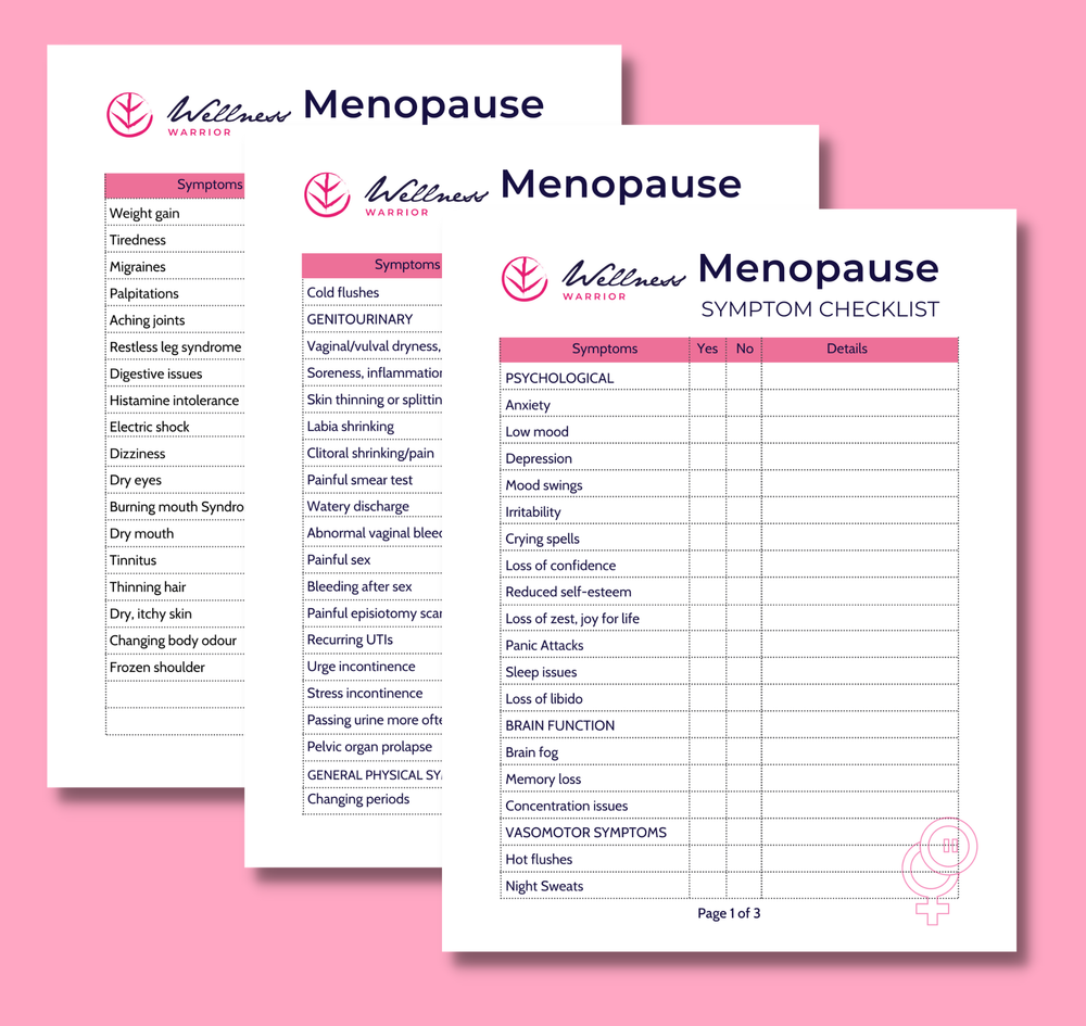 MENOPAUSE SYMPTOM CHECKLIST — Wellness Warrior