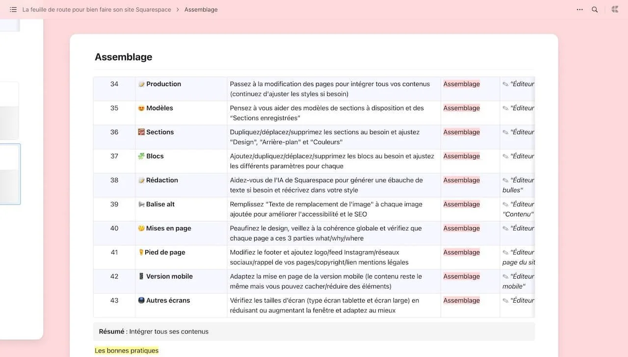 Phase 6 : Assemblage