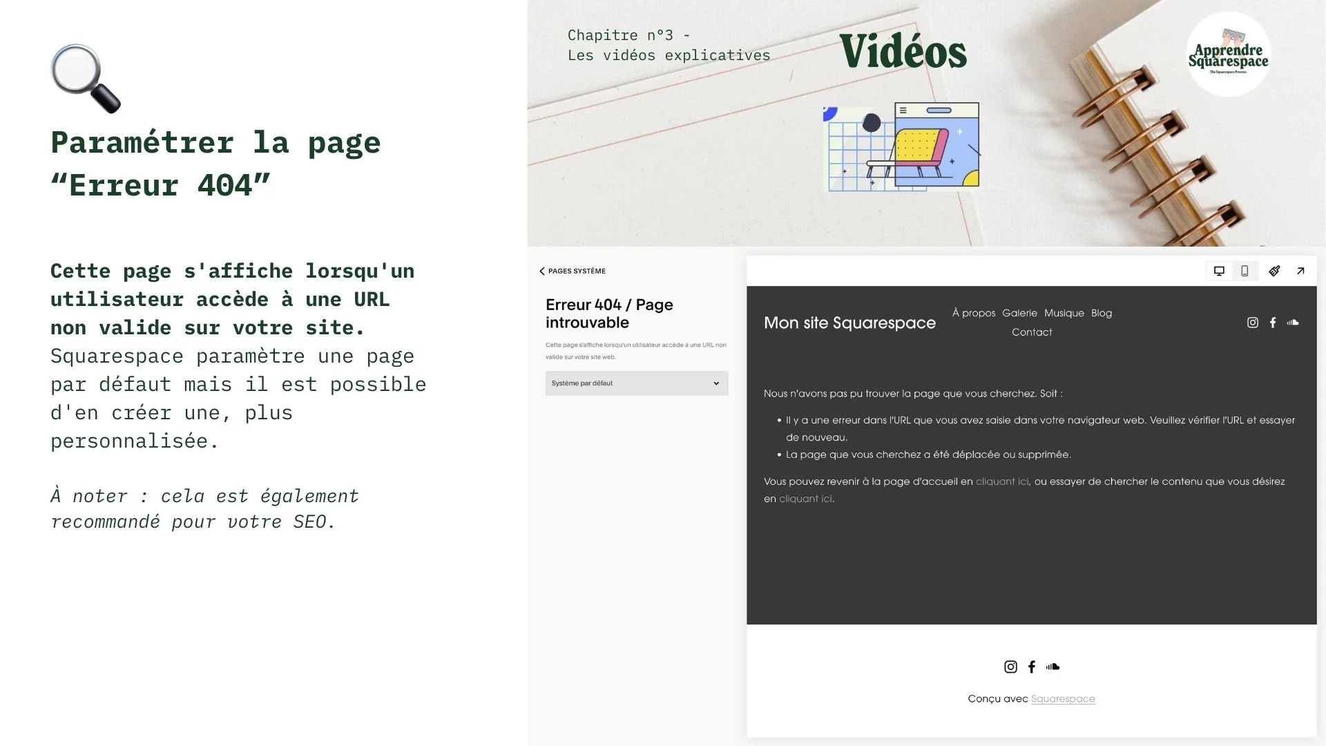 Paramétrer la page erreur 404 (7 pages + 9min tuto)