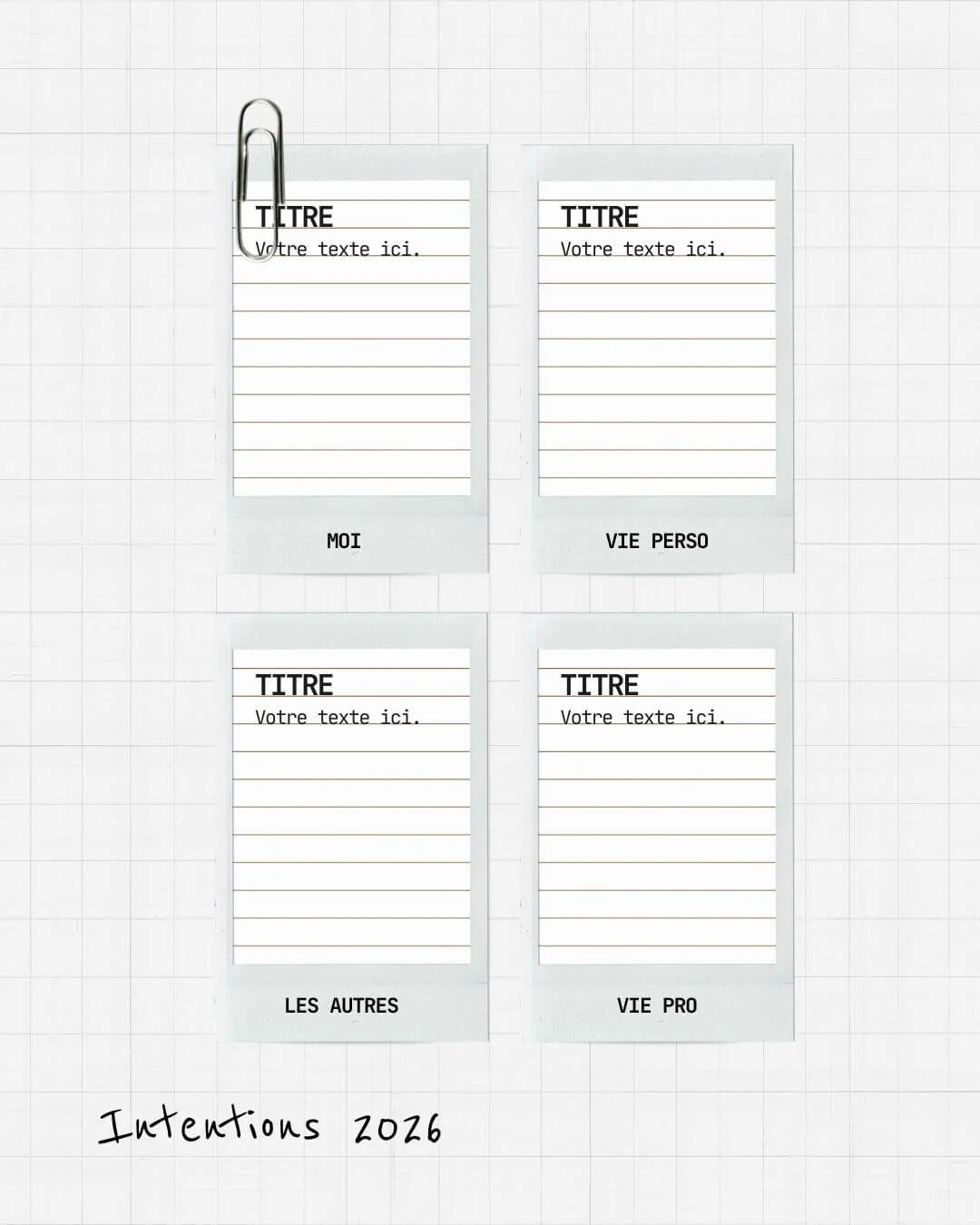 Modèle Canva Intentions 2026