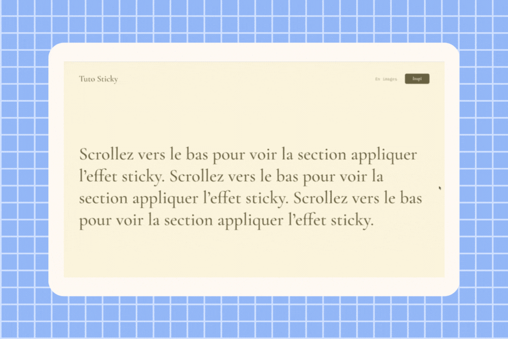 Page - Effet au scroll (section entière)
