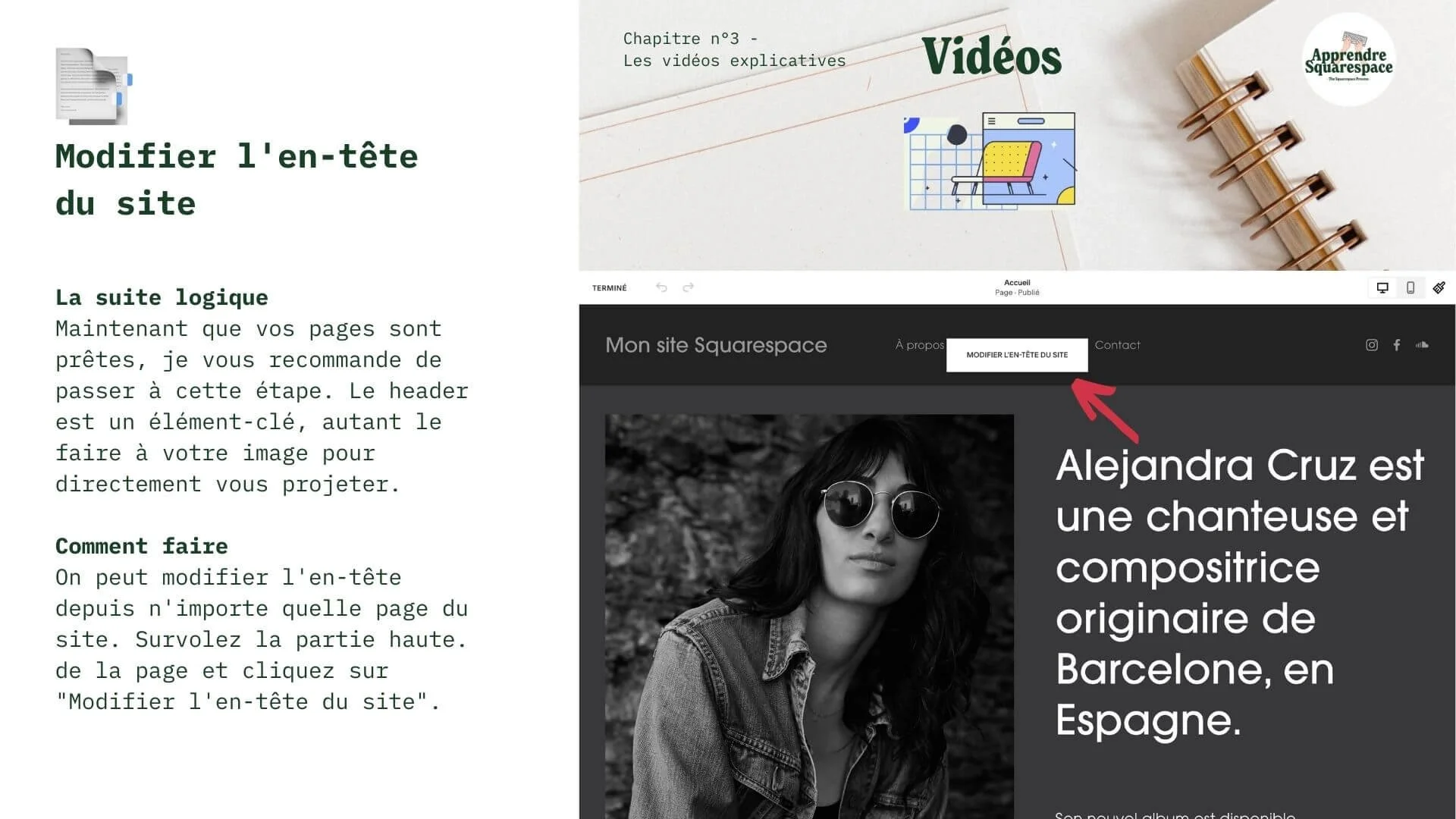 Modifier l’en-tête et ajouter son logo (8 pages + 26min tuto)