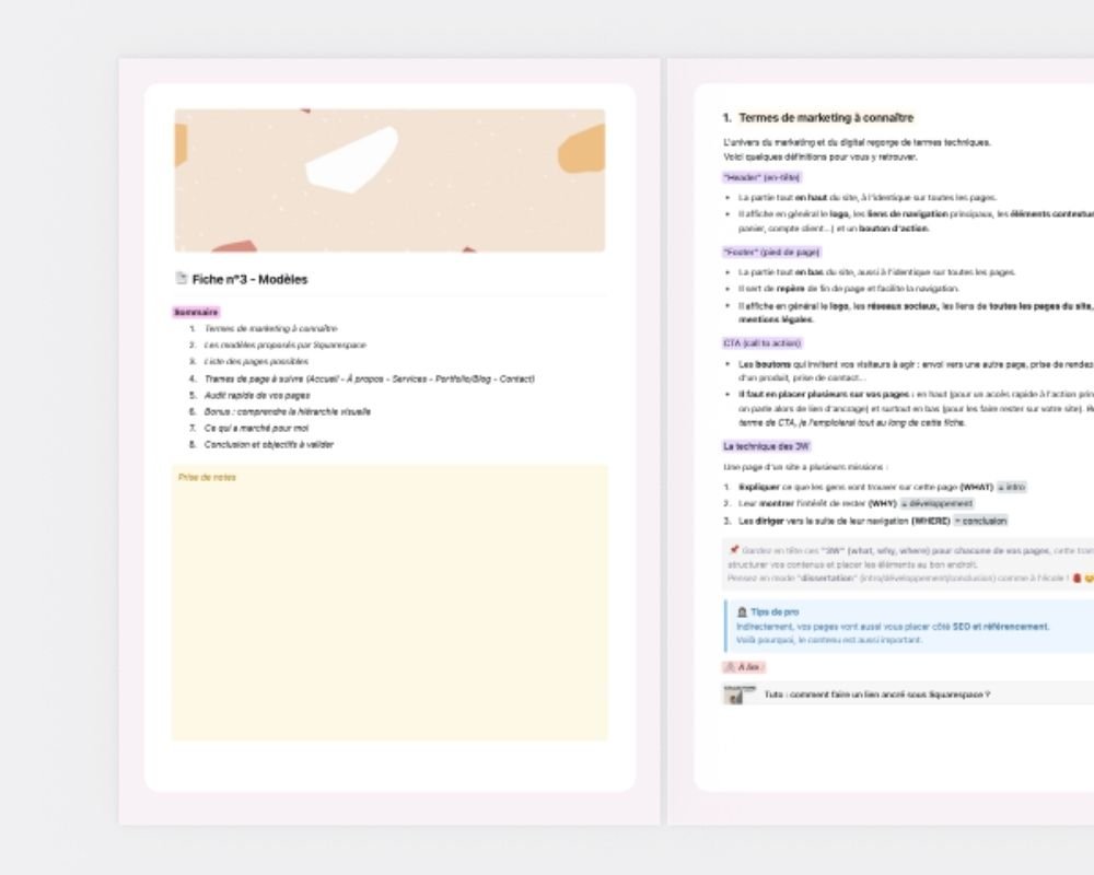 Preview Fiche n°3 - Modèles de page