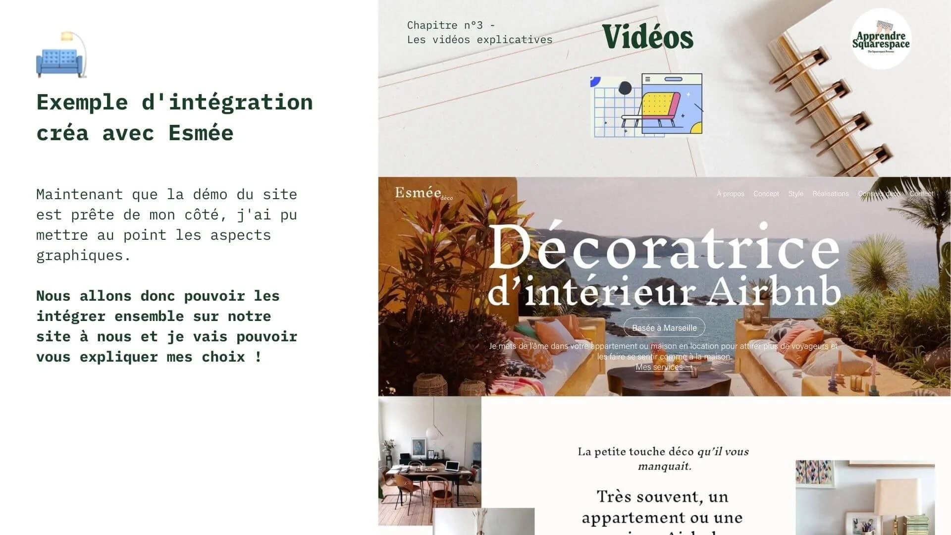 Exemple d’intégration créa avec Esmée (4 pages + 15min tuto)