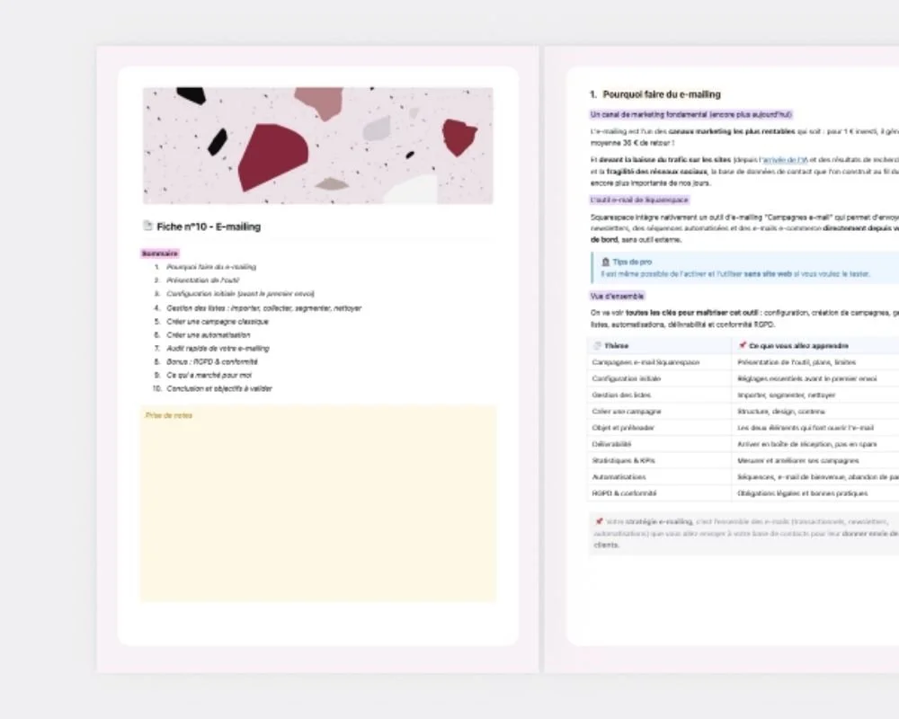 Preview Fiche n°10 - Emailing