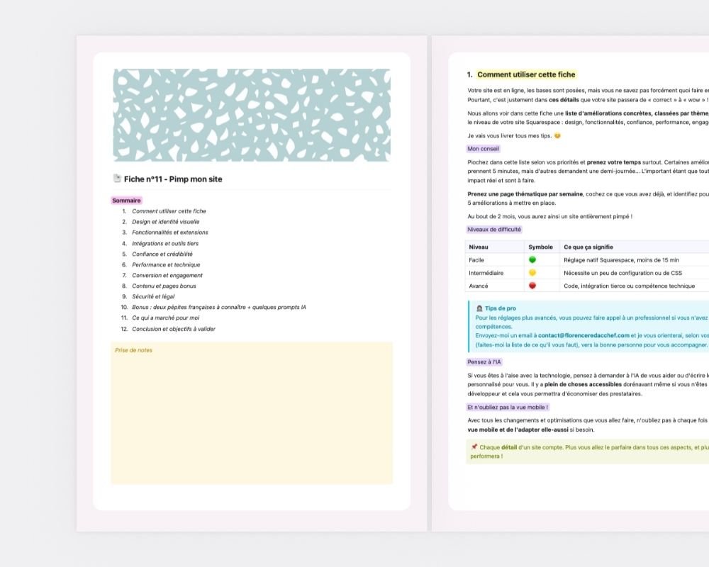 Preview Fiche n°11 - Pimp mon site Squarespace