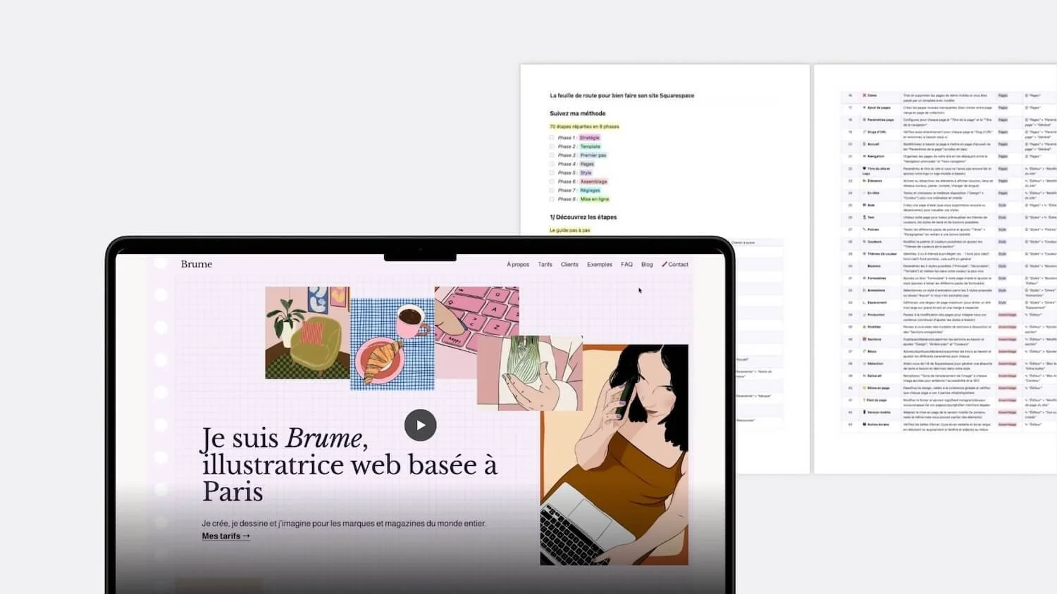 Bundle Vidéo + Feuille de route Squarespace