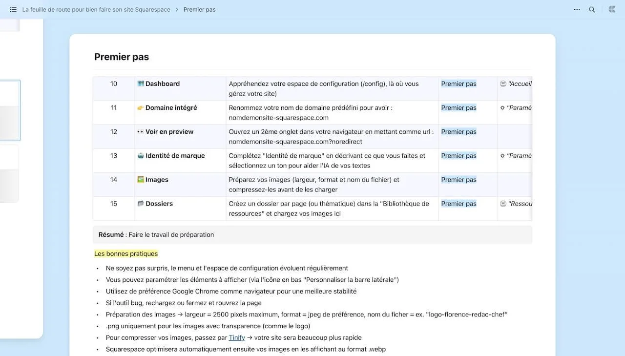 Phase 3 : Premier pas