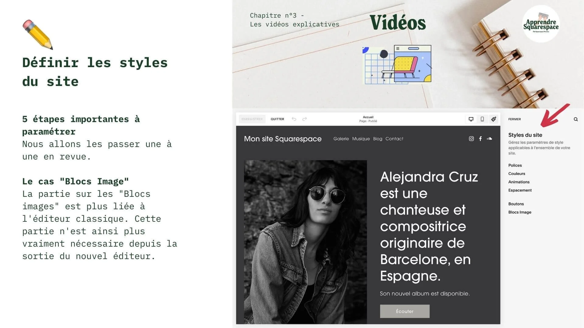 Définir les styles du site (22 pages + 21min tuto)