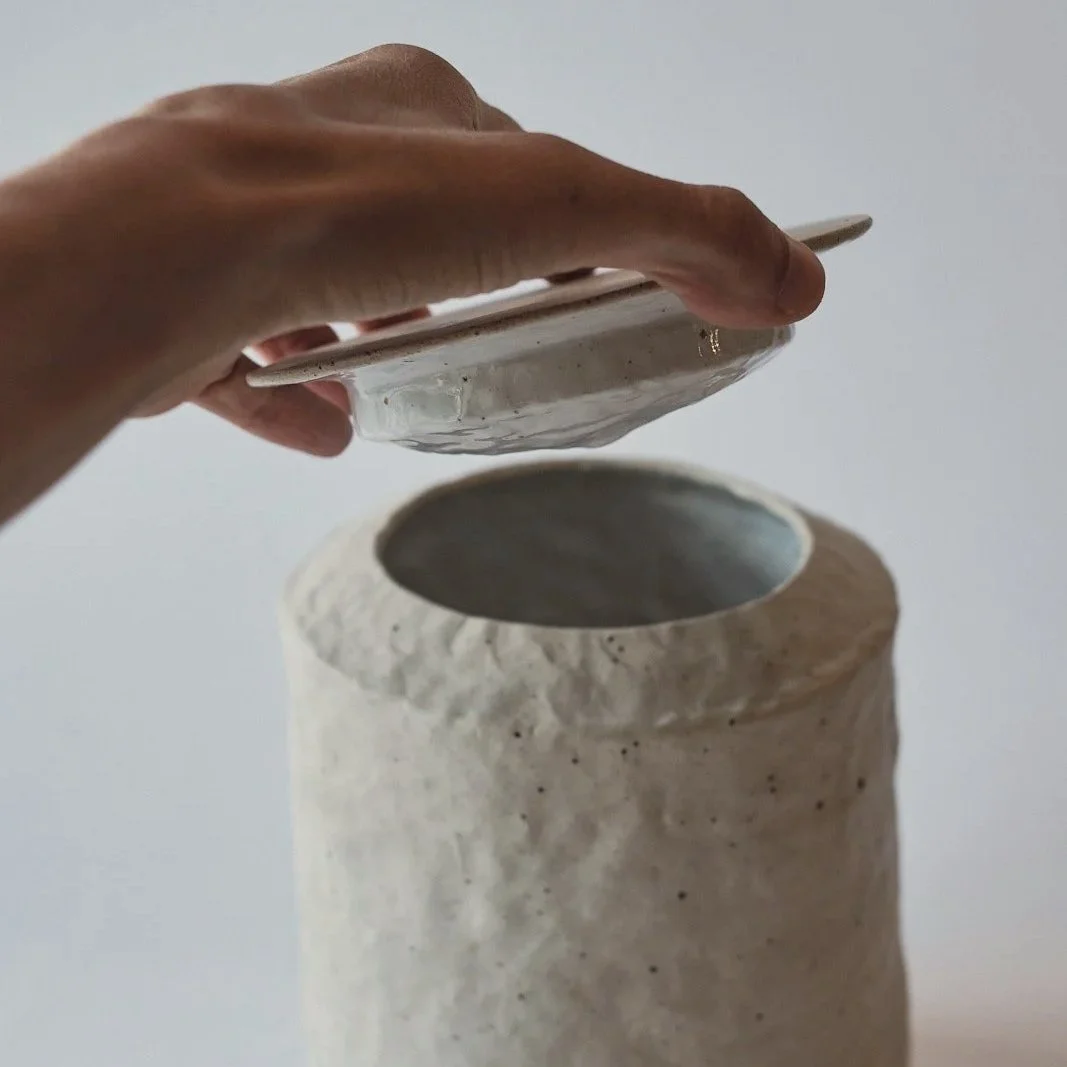 file STUDIO ROKA CERAMICS -HANDBUILT COOKIE JAR 4.jpg