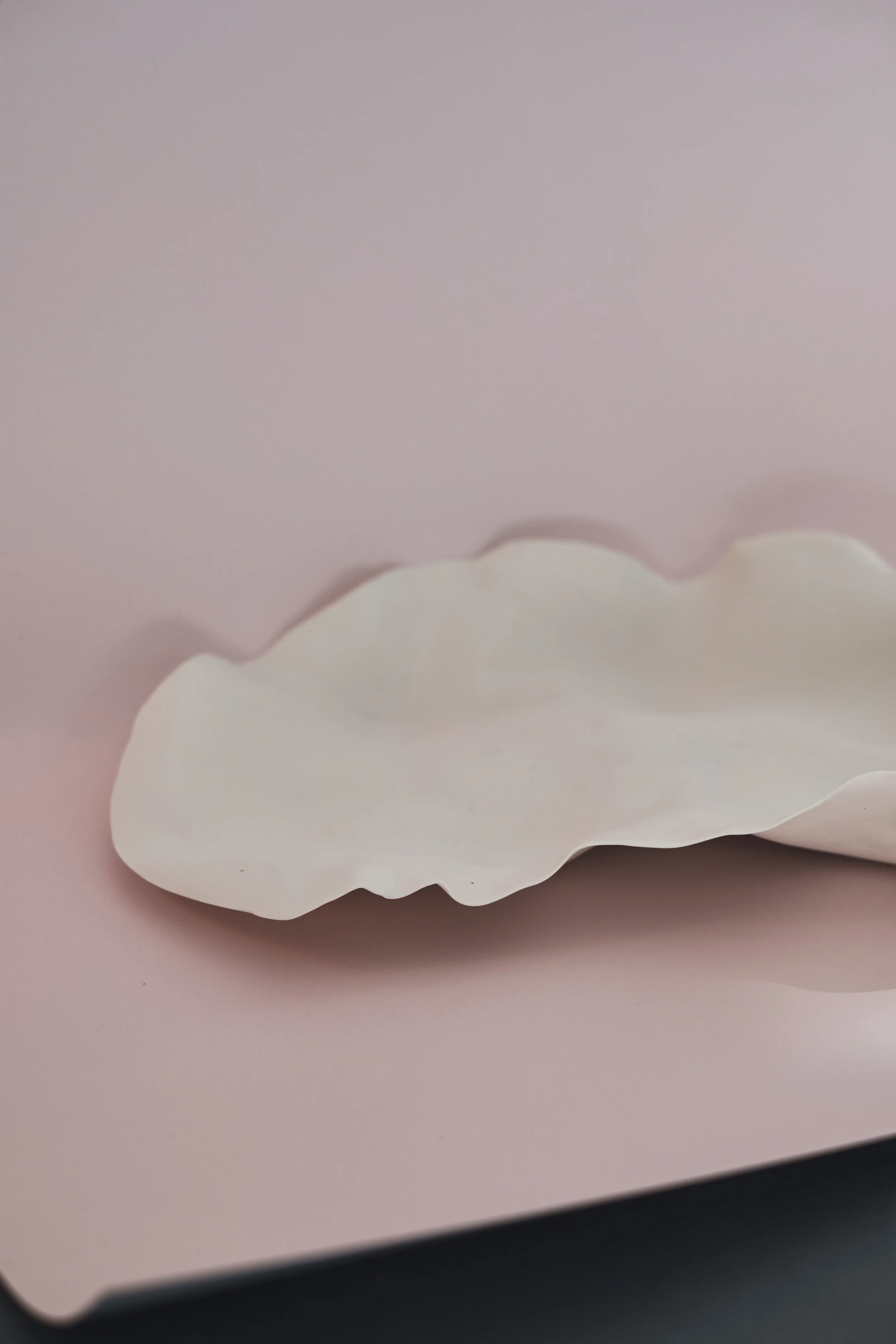 file STUDIO ROKA  ceramics - serving plate handmade wavy tray white 5.jpg