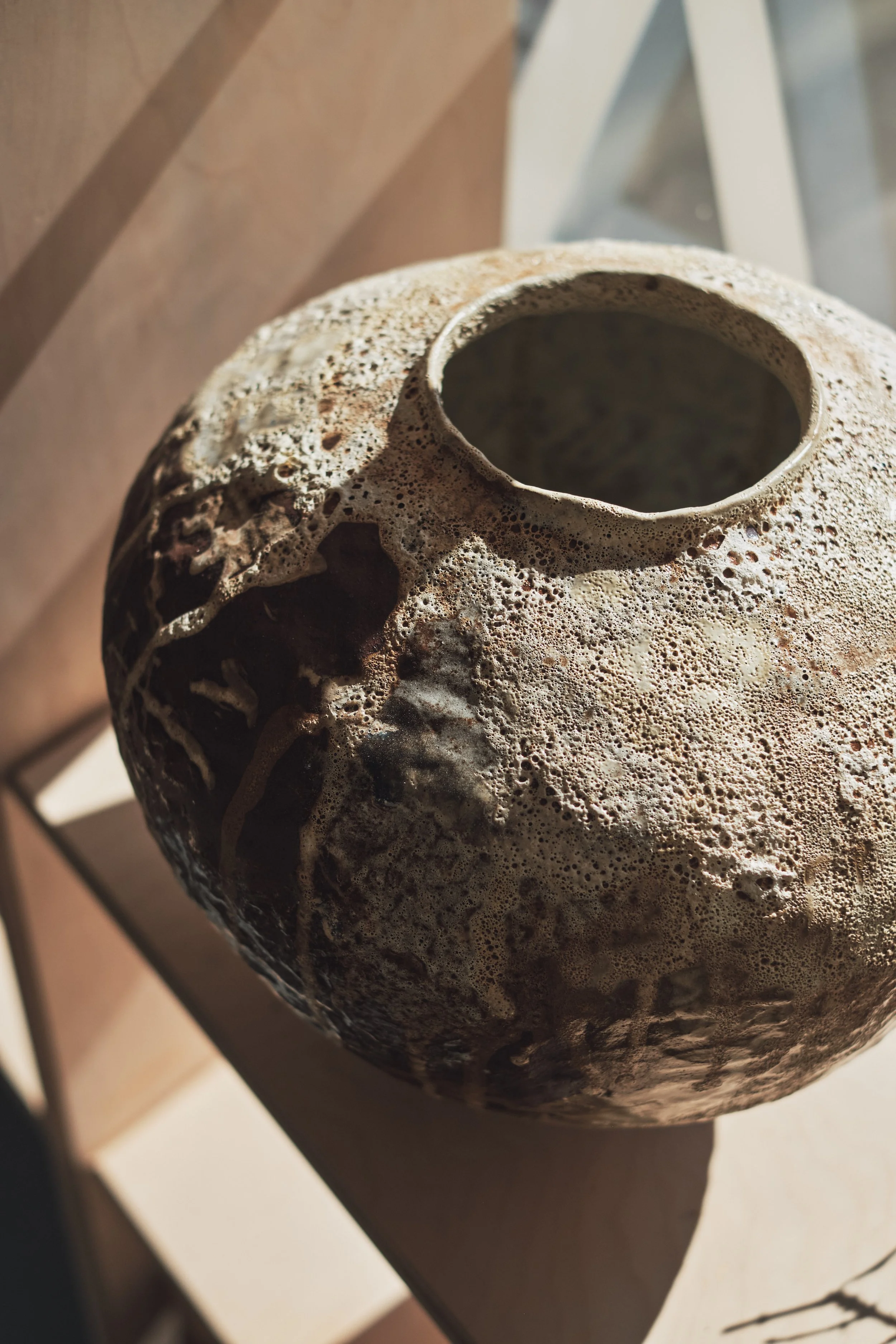 file STUDIO ROKA  ceramics - large handmade vase red and lava 2.jpg