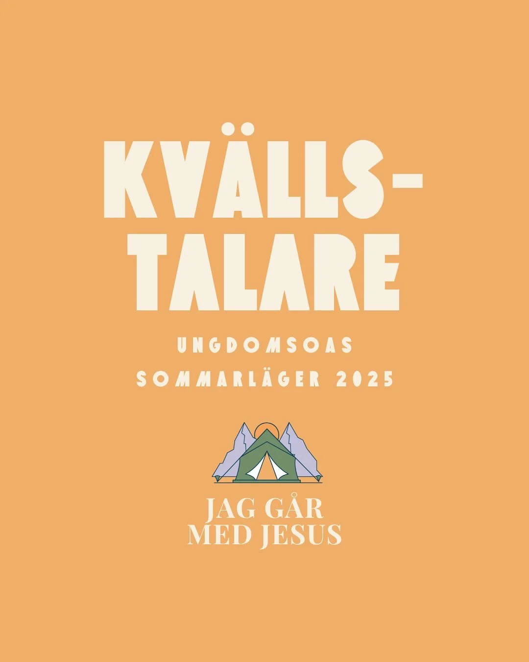 Lägrets kvällsmöten är öppna, så du är välkommen oavsett om du är deltagare eller inte!🤗
OBS! Detta gäller inte fredagskvällen. Då har vi gemensamt möte med Oasrörelsen i den s